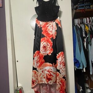 Floral High-Low Two Piece Dress